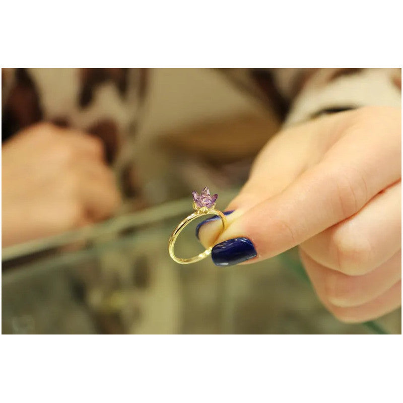 14k Gold Lotus Ring für Frau, 14k Gold Damen Ringe, Statement Ringe, Stapelbare Ringe, Lotusblüten Ring, 14k Gold Ring