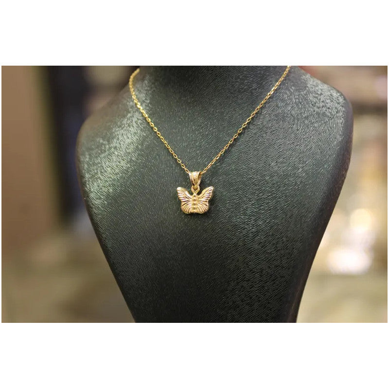 14K Gold Butterfly Pendant, Gold Butterfly Necklace, 14k Butterfly Necklace, Gift for Her, Gold Jewelry, Necklace for Women