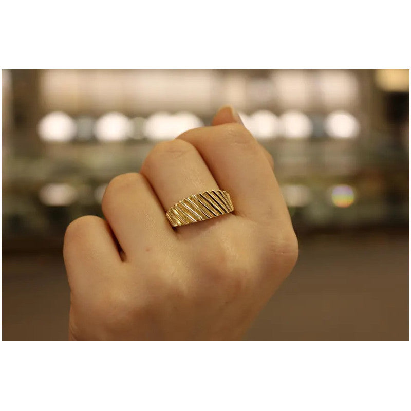 14k Goldringe für Frauen, 14k Goldringe für Frauen, Statementringe, Stapelringe, Alltagsring, Frauenschmuck