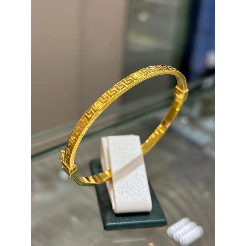 22K Gold Armreif, 4 MM Massivgold Armreif, 22K Reingold Armreif, 22K Klassischer Armreif für Frauen, 22K Luxus