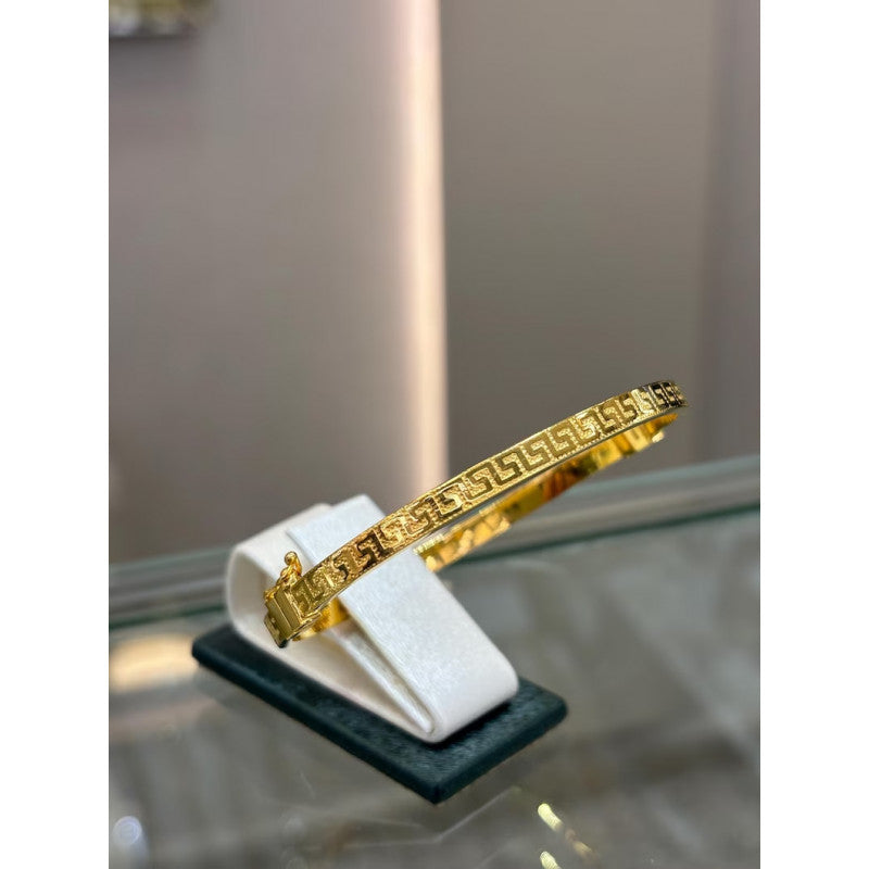 22K Gold Armreif, 4 MM Massivgold Armreif, 22K Reingold Armreif, 22K Klassischer Armreif für Frauen, 22K Luxus