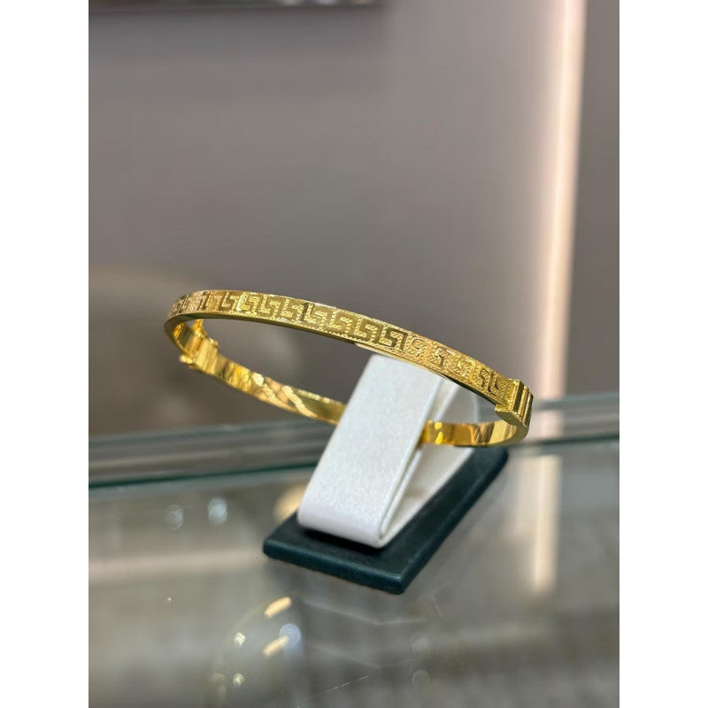 22K Gold Armreif, 4 MM Massivgold Armreif, 22K Reingold Armreif, 22K Klassischer Armreif für Frauen, 22K Luxus