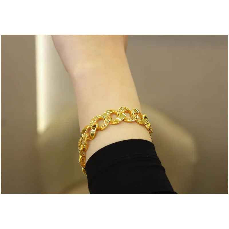 22K Gold Kettenarmband, 22k Gold Ketten Gliederarmband, 22K Reines Gold Armband, Luxuriöses Ketten Glieder Design, Tägliches Armband