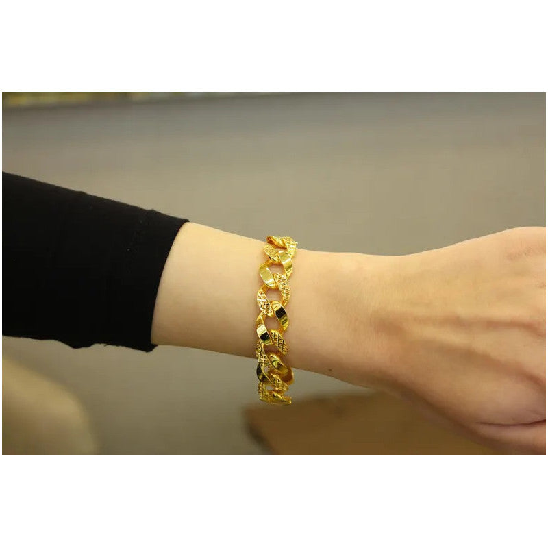 22K Gold Kettenarmband, 22k Gold Ketten Gliederarmband, 22K Reines Gold Armband, Luxuriöses Ketten Glieder Design, Tägliches Armband