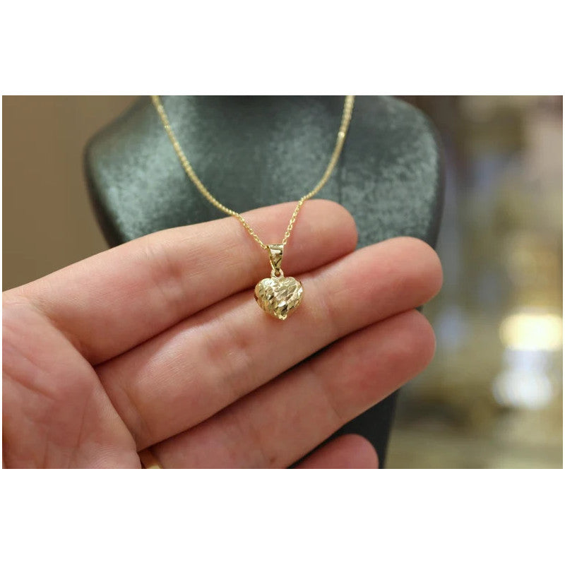 14K Gold Heart Necklace, 14k Gold Heart Pendant, Gift For Her, Tiny Heart, Dainty Necklace for Women, Jewelry Gold, Love