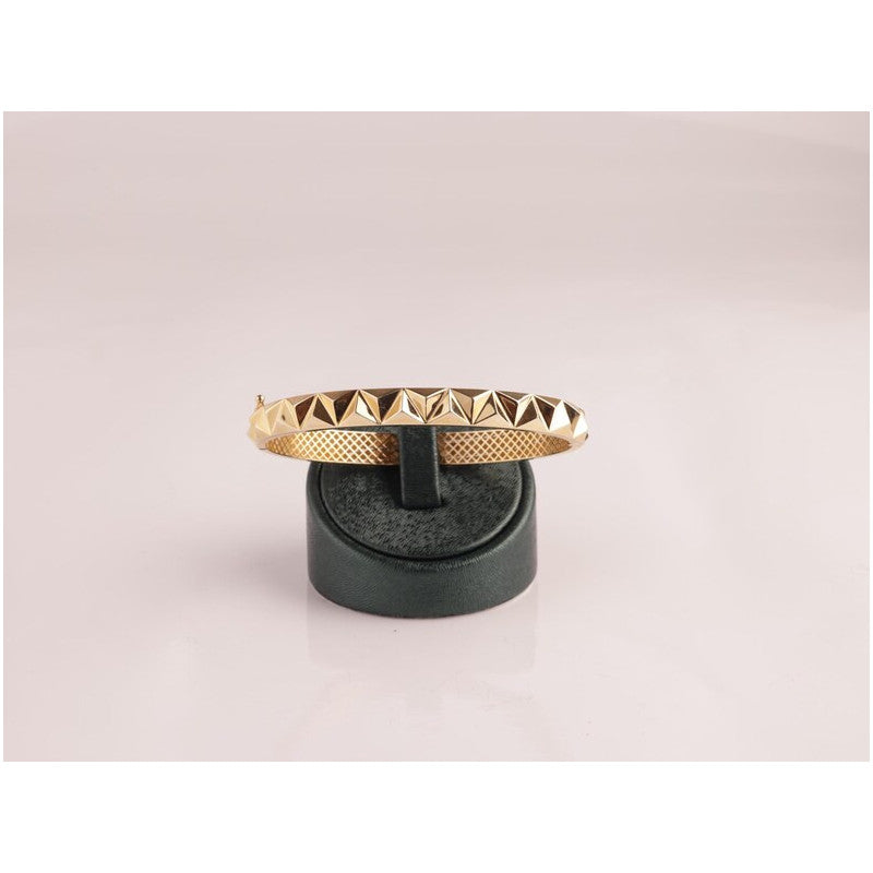 14k Gold Bangle Bracelet, Gold Stacking Bracelet, 6.5MM Gold Bangle, Stacking Engraved Bangle, Gift For Her