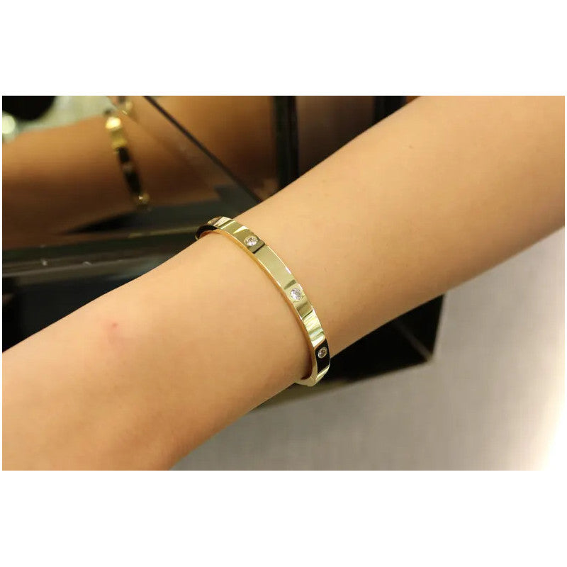 14k Gold Bangle Bracelet, Minimalist Gold Bracelet, Stacking Bracelet, Cuff Bracelet, Gifts For Her, 14k Gold Jewelry