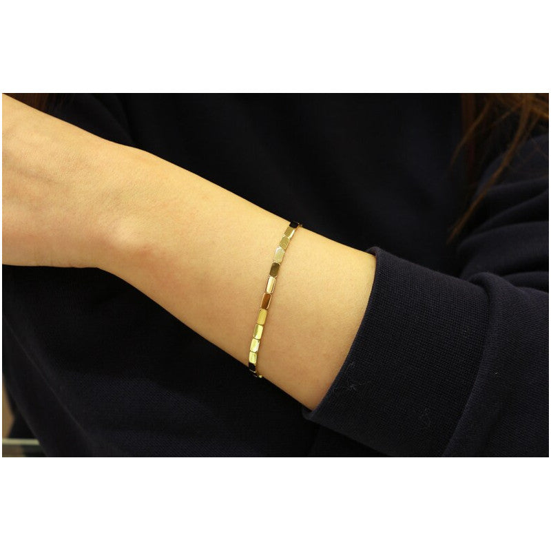 14K Gold Mirror Bracelet, Minimalist Dainty Bracelet for Women, Mirror Bangle Bracelet, Bracelet Gift, Layering Bracelet