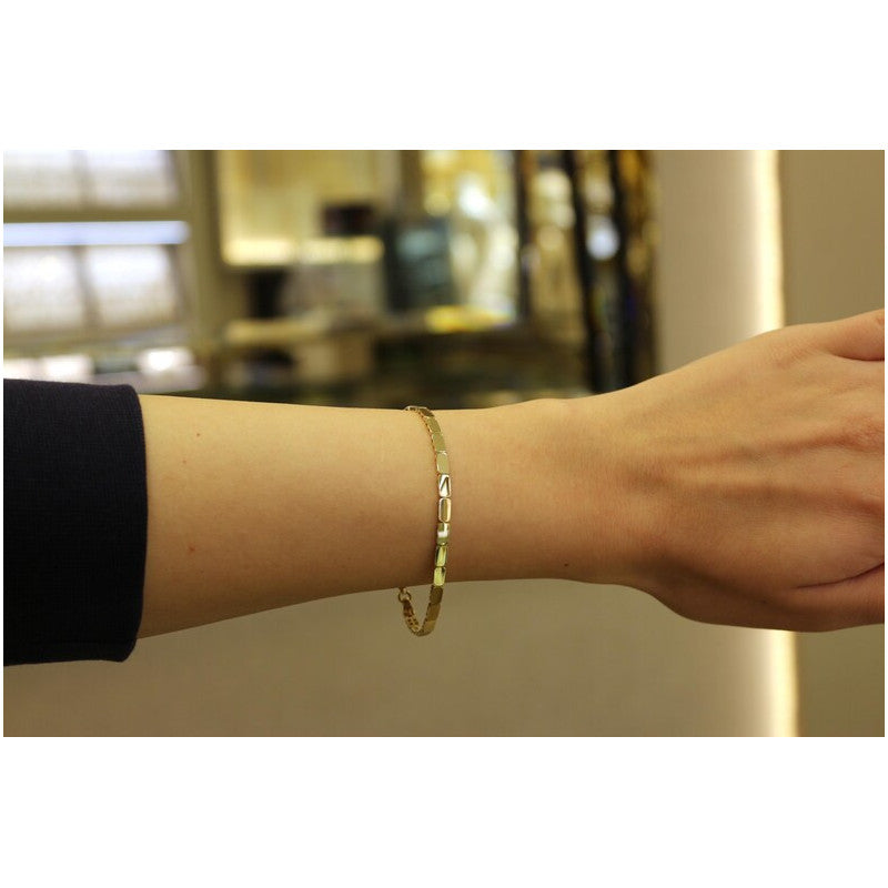 14K Gold Mirror Bracelet, Minimalist Dainty Bracelet for Women, Mirror Bangle Bracelet, Bracelet Gift, Layering Bracelet