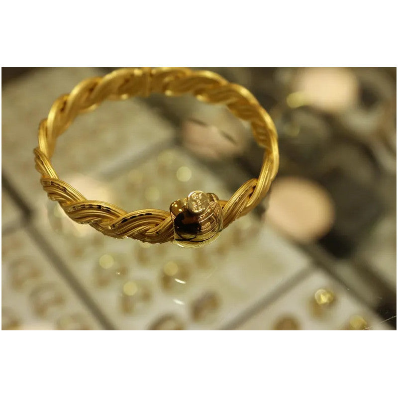 22K Gold Bangle Bracelet, 22K Gold Chain Link Bracelet, 22K Pure Gold Bracelet, 22K Gold Bracelet, 22K Gold Jewelry