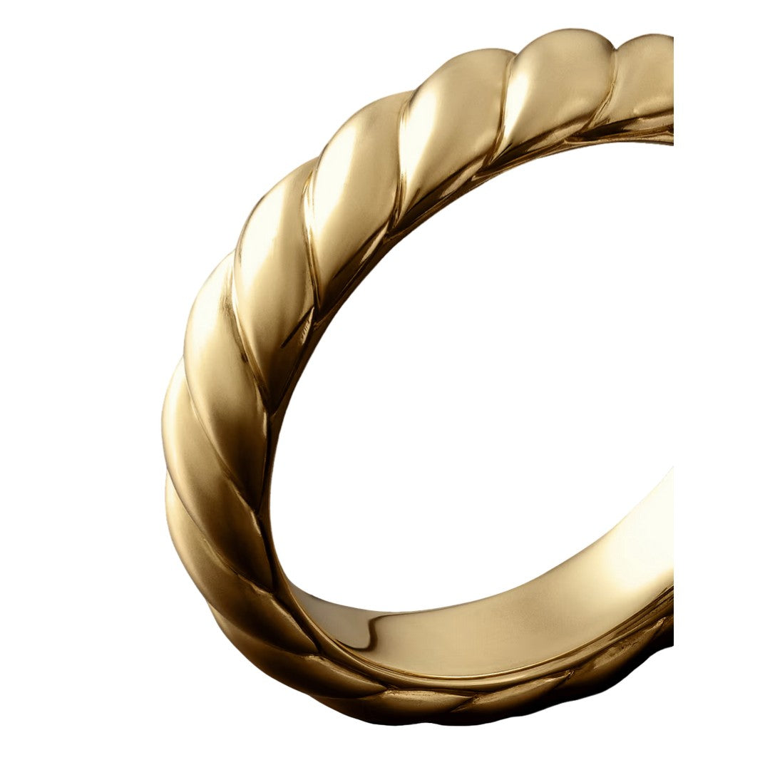 The 18-karat David Yurman 'Cable' ring is inspired by the brand's signature helix design.