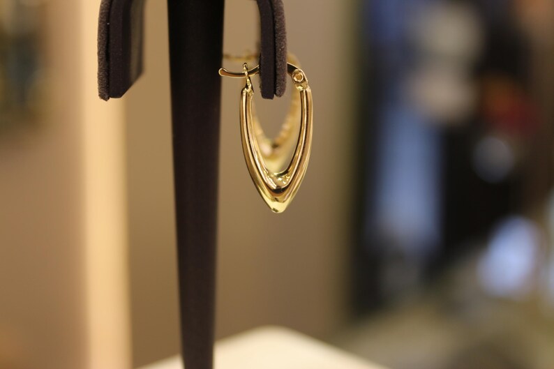 14k Gold Round Hoop Earrings, Hoop Earrings, Italian Gold Earrings, 14k Gold Jewelry, Minimalist Earrings, Gift For Her, Everyday Jewelry