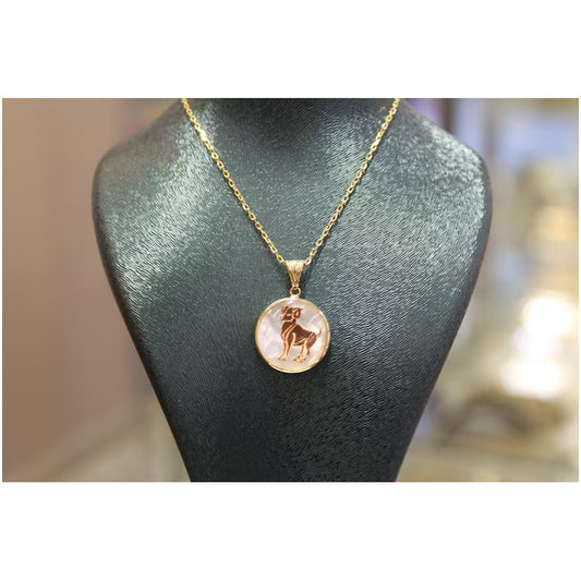 14K Aries Zodiac Sign Gold Pendant Necklace for Women, Astrology Jewelry Gift for Birthdays, Dainty Gift, Horoscope